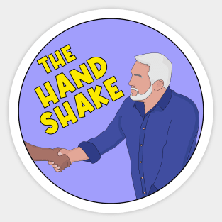 The Hollywood Handshake Sticker